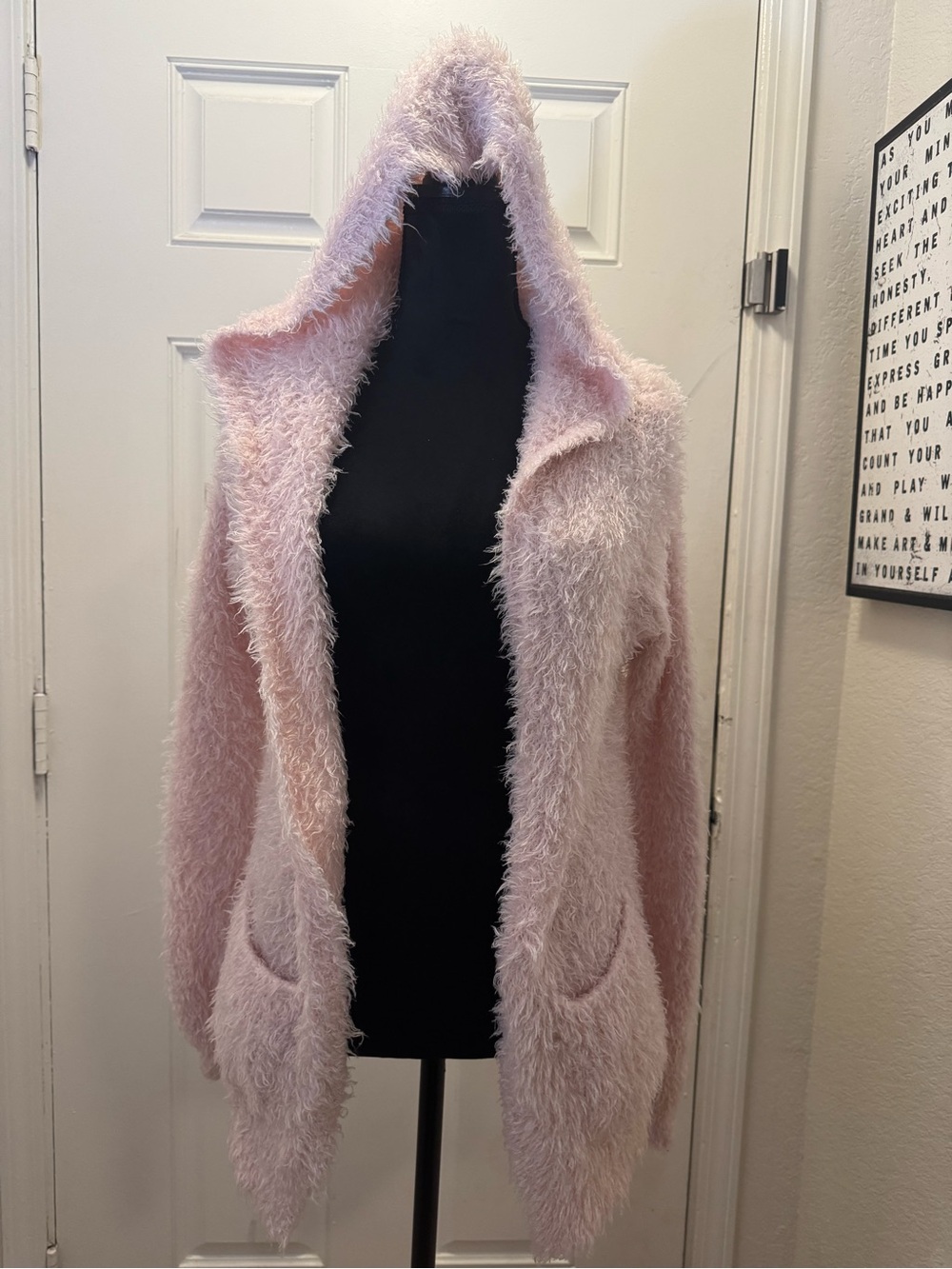 abercrombie kids Light Pink Hooded Cardigan 0457